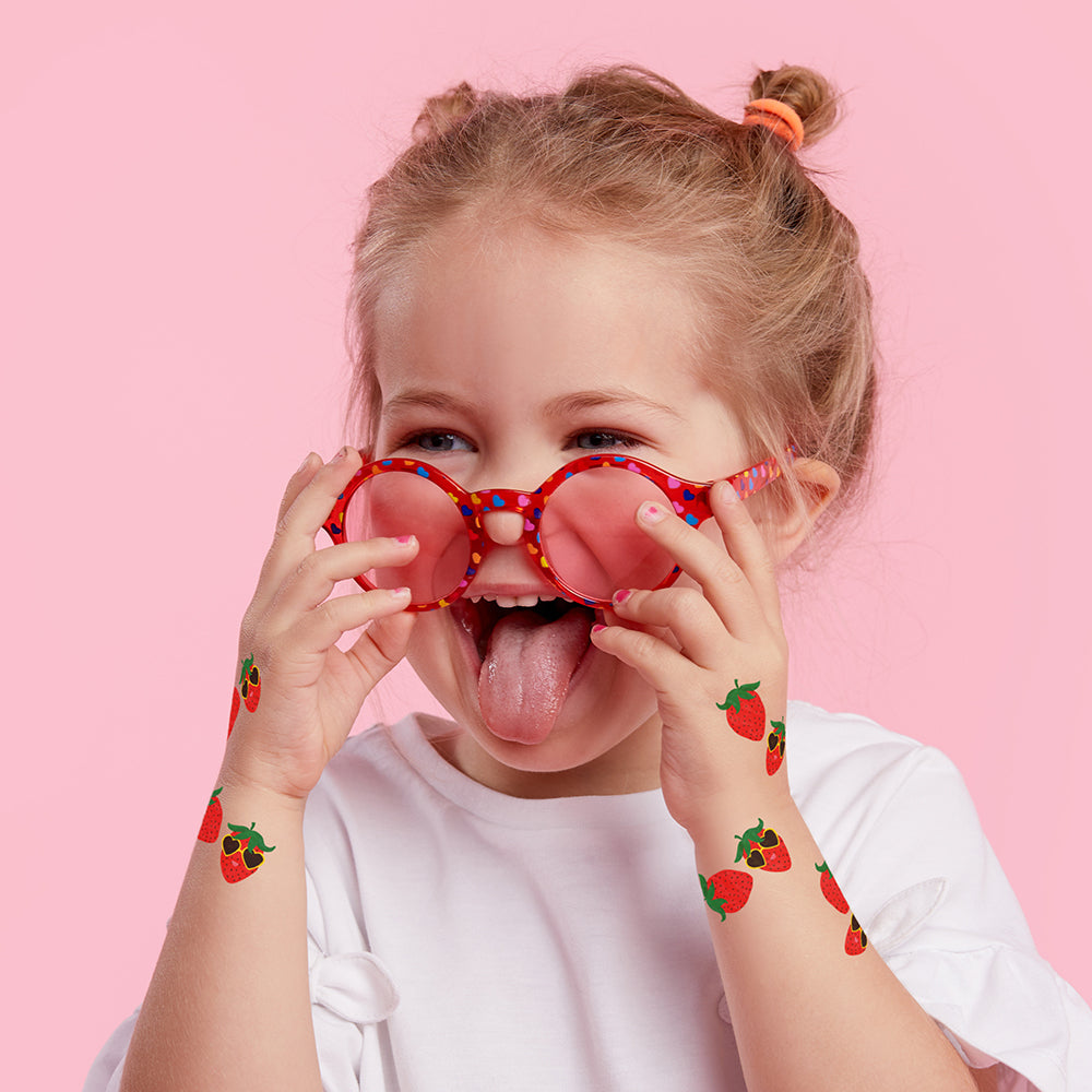 Add a touch of sweetness with the 'Summer Strawberries' kids  tattoo by @FlashTattoos #FLASHTAT