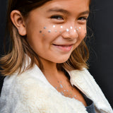 Snowflake freckles frozen inspired metallic kids temporary tattoos @FlashTattoos  #FLASHTAT