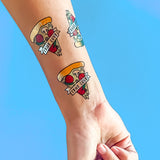 My True Love is Pizza' metallic kids temporary tattoo.  @FlashTattoos #FUNTATS