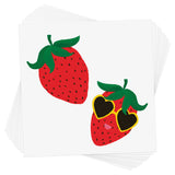 Set of ten 'Summer Strawberries' kids temporary tattoos by @FlashTattoos #FLASHTAT