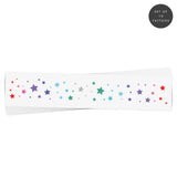 Set of 10 individual metallic rainbow starry freckles temporary face tattoos