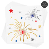 American Fireworks set if 10 red, silver, blue and gold temporary tattoos. @FlashTattoos #FLASHTAT