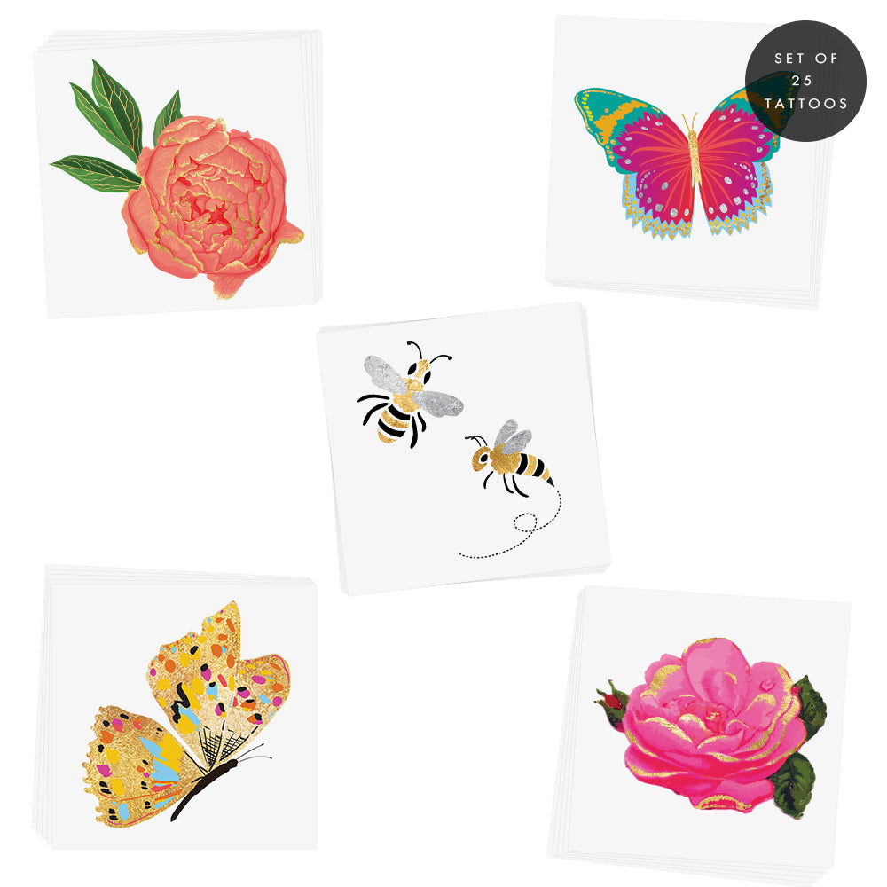 Butterfly Buzz temporary tattoo are perfect for garden parties and showers.