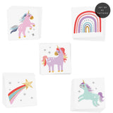 Set of 25 assorted kids unicorn inspired magical tattoos