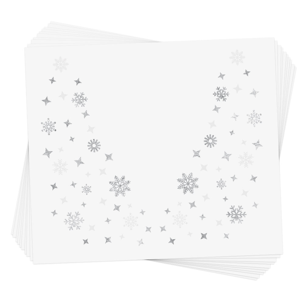 Get the festive and fun 'Snowflake Eye Jewel' party set featuring 10 metallic silver seasonal face party tats. Adorn your eyes with sparkle! @FlashTattoos #FLASHTAT