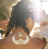 Channel your inner gypsy with the scarab and eye of Horus metallic tattoos from the Desert Dweller Flash Tattoos pack